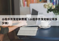 小程序开发定制费用（小程序开发定制公司多少钱）