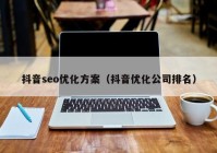 抖音seo优化方案（抖音优化公司排名）