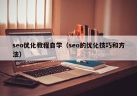 seo优化教程自学（seo的优化技巧和方法）